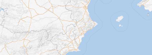 Map of Spain's East Coast