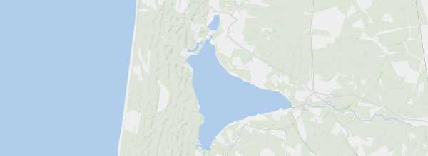 Map of Lake Biscarrosse and Parentis
