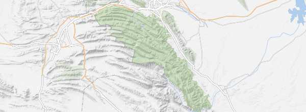 Map of Monterrey Peaks