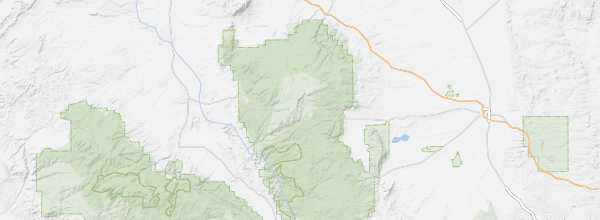 Map of Medicine Bow Mountains