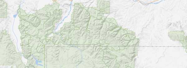 Map of Beartooth Mountains