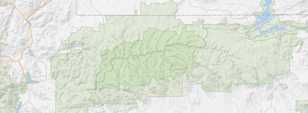 Map of Uinta Mountains