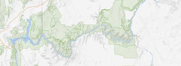 Map of Grand Canyon National Park