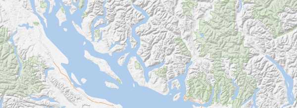 Map of Sunshine Coast (Canada)