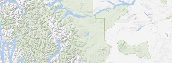 Map of Tweedsmuir Provincial Park