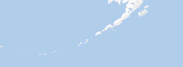 Map of Aleutian Islands