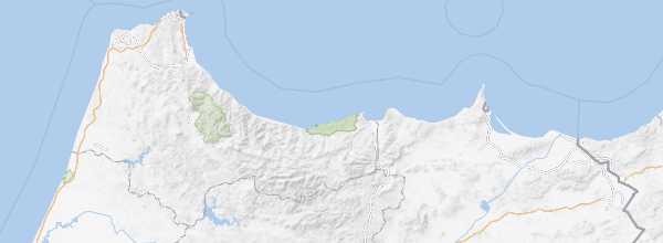 Map of Mediterranean Coast of Morocco