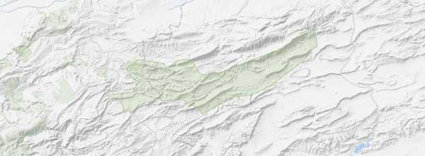 Map of Eastern High Atlas National Park