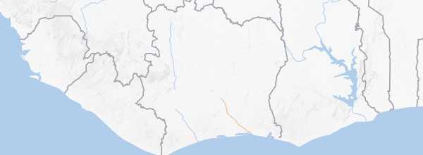 Map of Ivory Coast