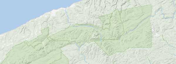 Map of Gaspésie National Park