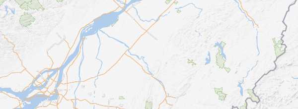 Map of Montérégie and Centre-du-Québec