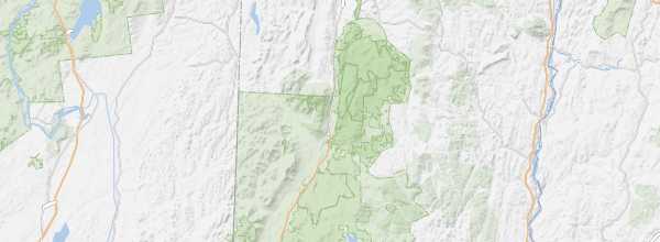 Map of Green Mountain National Forest