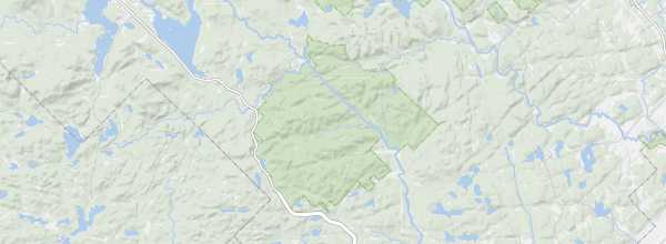 Map of Ouareau Forest Regional Park