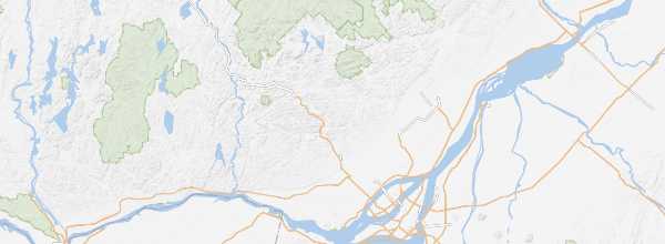 Map of Laurentians and Lanaudière