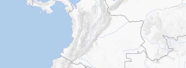 Map of Colombian Andes