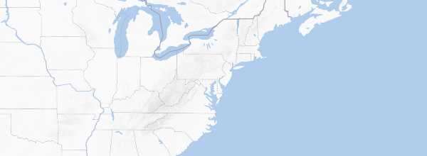 Map of East Coast of the United States
