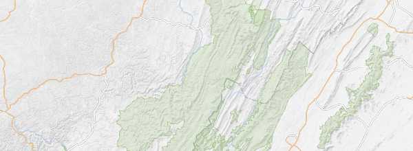 Map of Monongahela National Forest