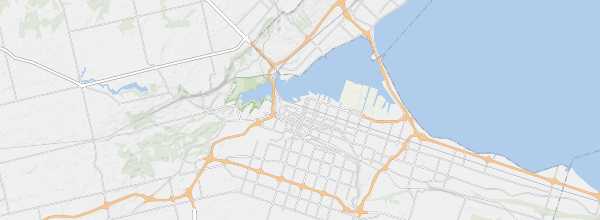Map of Hamilton (Canada)