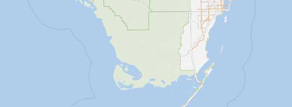 Map of Everglades National Park