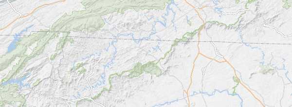 Map of Blue Ridge Parkway