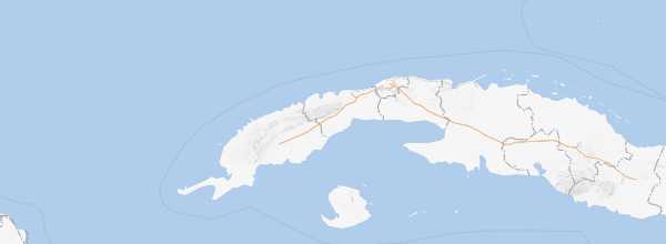 Map of Western Cuba