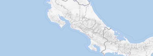 Map of Pacific Coast of Costa Rica