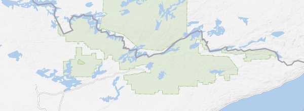 Map of Boundary Waters Canoe Area
