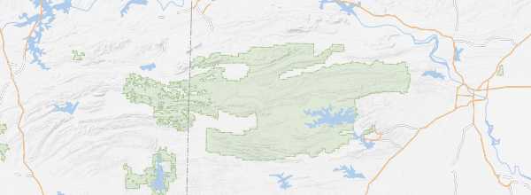 Map of Ouachita National Forest