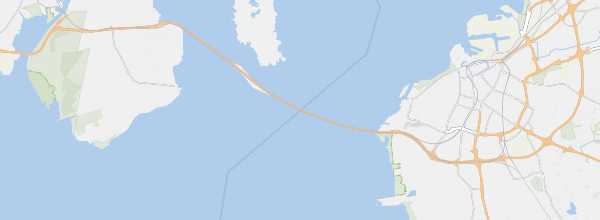 Map of Øresund Bridge-Tunnel