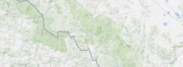 Map of Šumava National Park