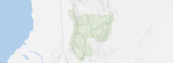 Map of Flinders Ranges