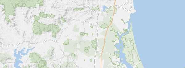 Map of Glass House Mountains