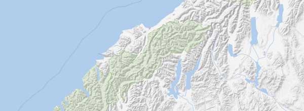 Map of Mount Aspiring National Park