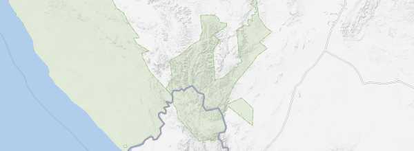 Map of IAi-IAis-Richtersveld Transfrontier Park
