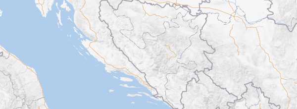 Map of Bosnia and Herzegovina