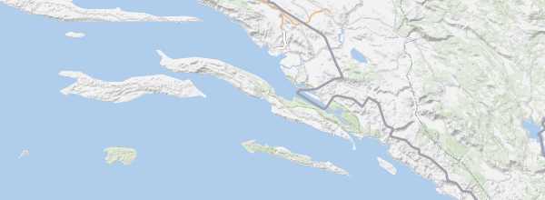 Map of Pelješac Peninsula