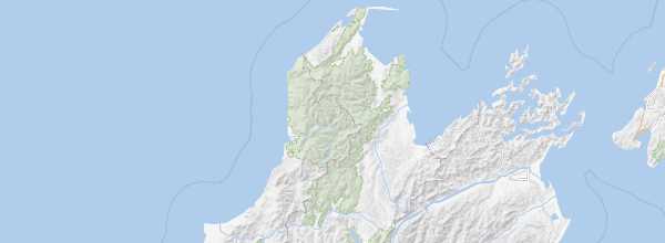 Map of Kahurangi National Park