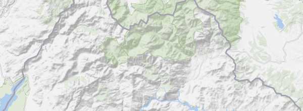 Map of Albanian Alps