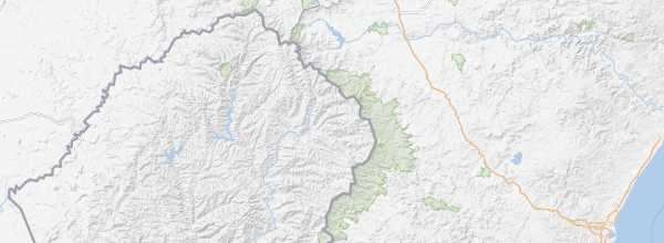 Map of Maloti Mountains