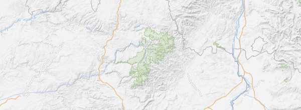 Map of Causses and Cévennes