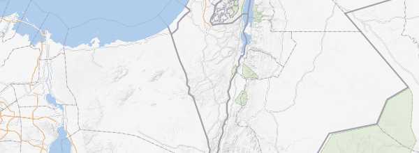 Map of Negev Desert