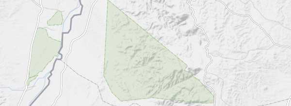 Map of Dana Biosphere Reserve