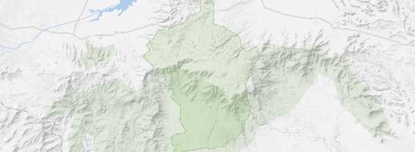 Map of Bale Mountains National Park