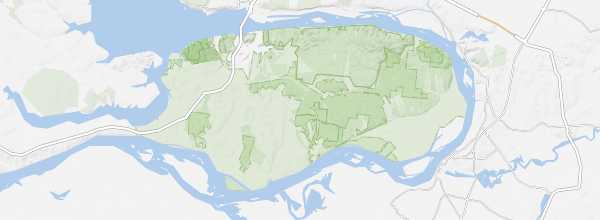 Map of Samarskaya Luka National Park