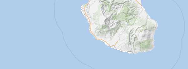 Map of Reunion Island Coastline