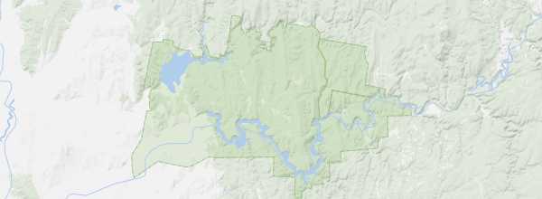 Map of Bashkortostan National Park