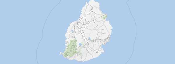 Map of Mauritius (the island)