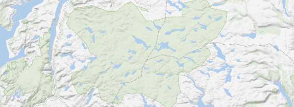 Map of Hardangervidda National Park