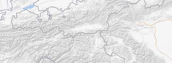 Map of Pamir (Kyrgyzstan)