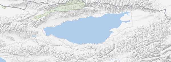 Map of Lake Issyk-Kul
